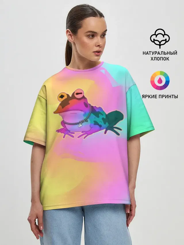 Женская футболка оверсайз