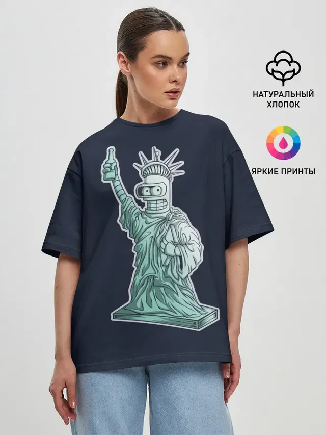 Женская футболка оверсайз