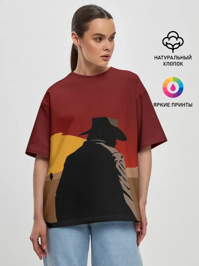 Женская футболка оверсайз