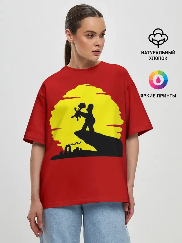 Женская футболка оверсайз