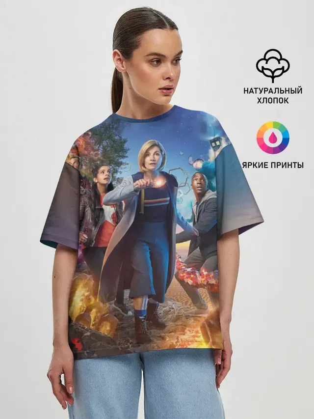 Женская футболка оверсайз