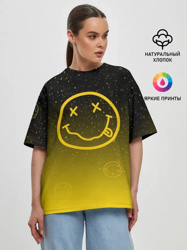 Женская футболка оверсайз