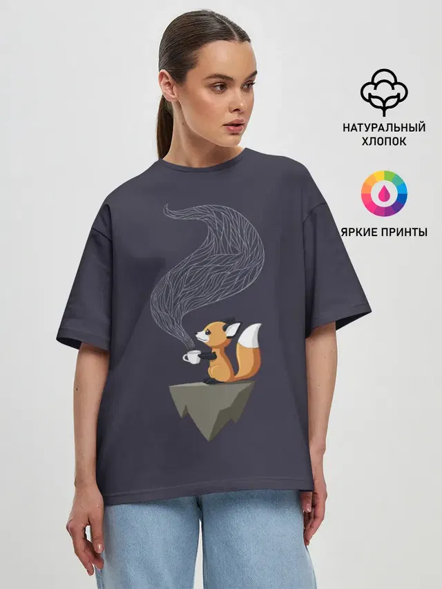 Женская футболка оверсайз