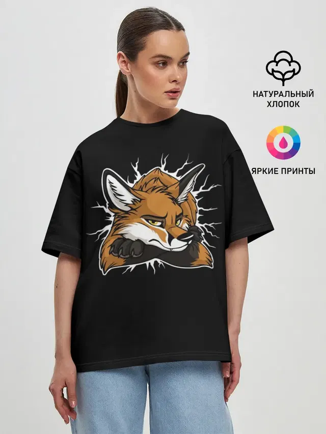 Женская футболка оверсайз