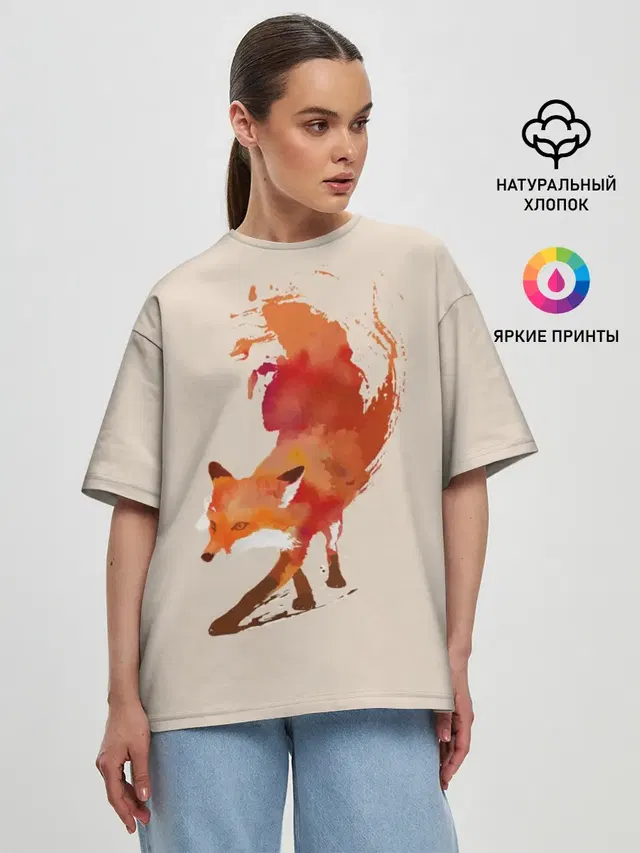 Женская футболка оверсайз