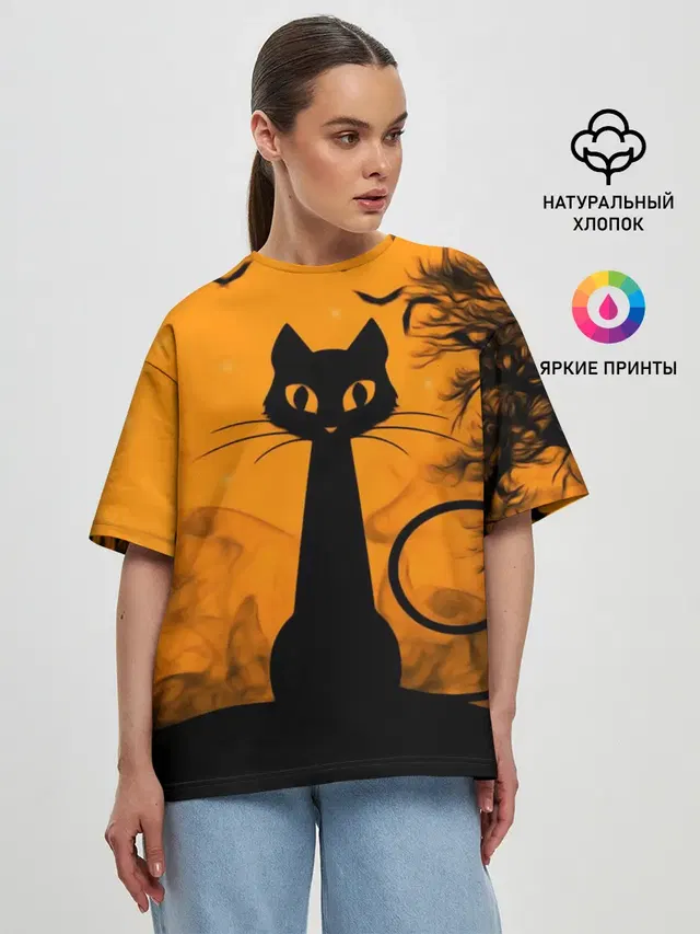 Женская футболка оверсайз