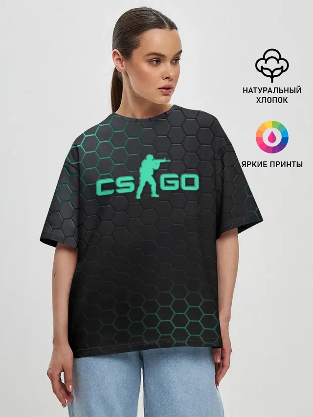 Женская футболка оверсайз
