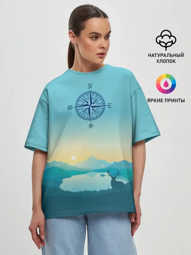 Женская футболка оверсайз