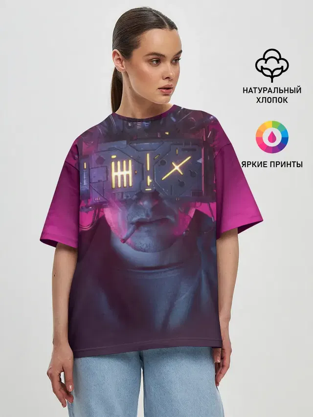 Женская футболка оверсайз