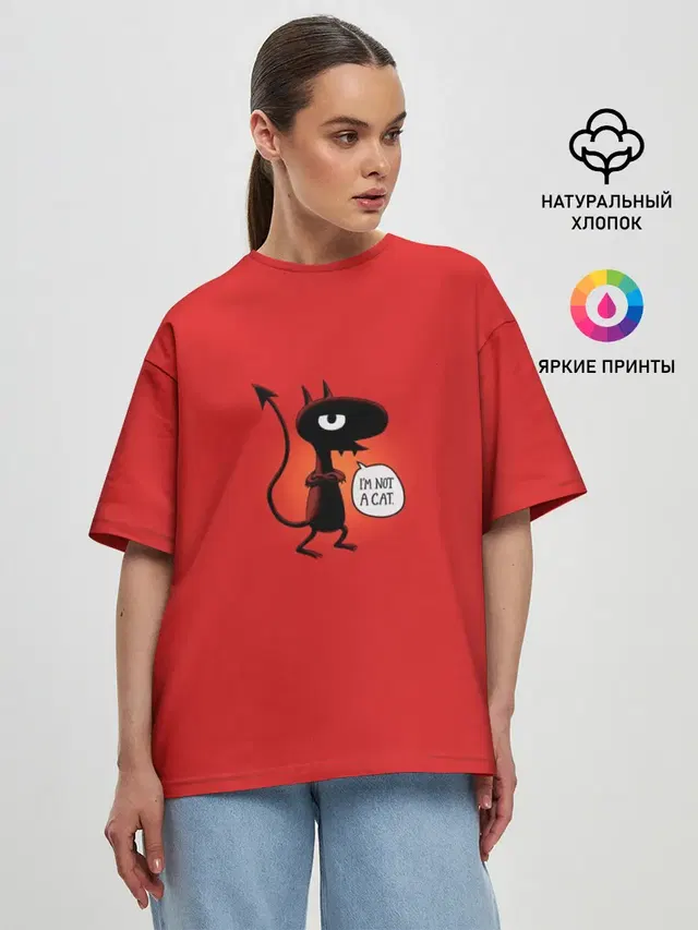 Женская футболка оверсайз
