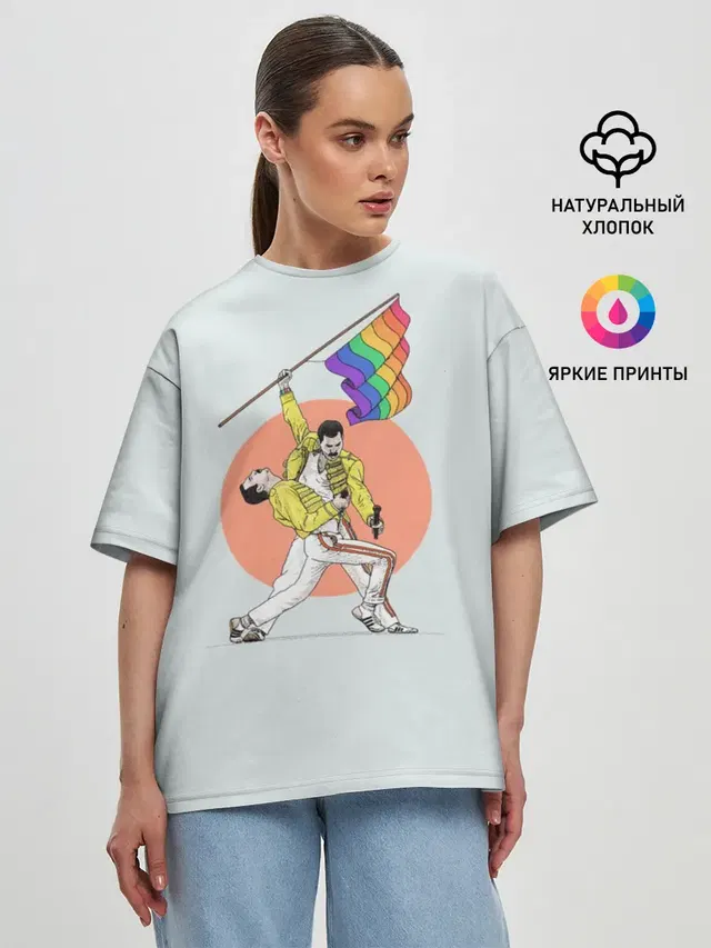 Женская футболка оверсайз