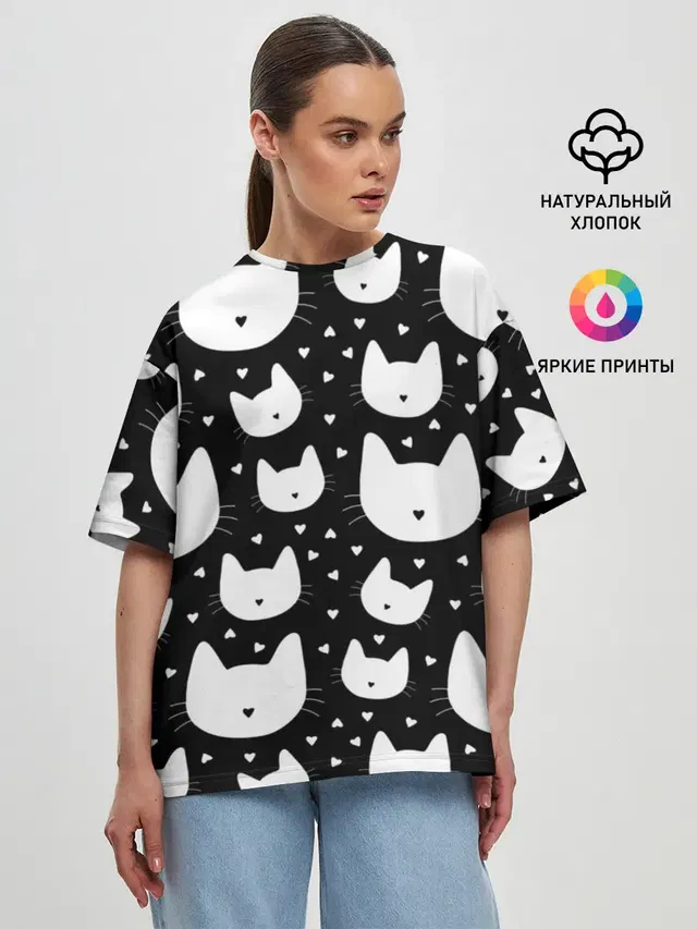 Женская футболка оверсайз