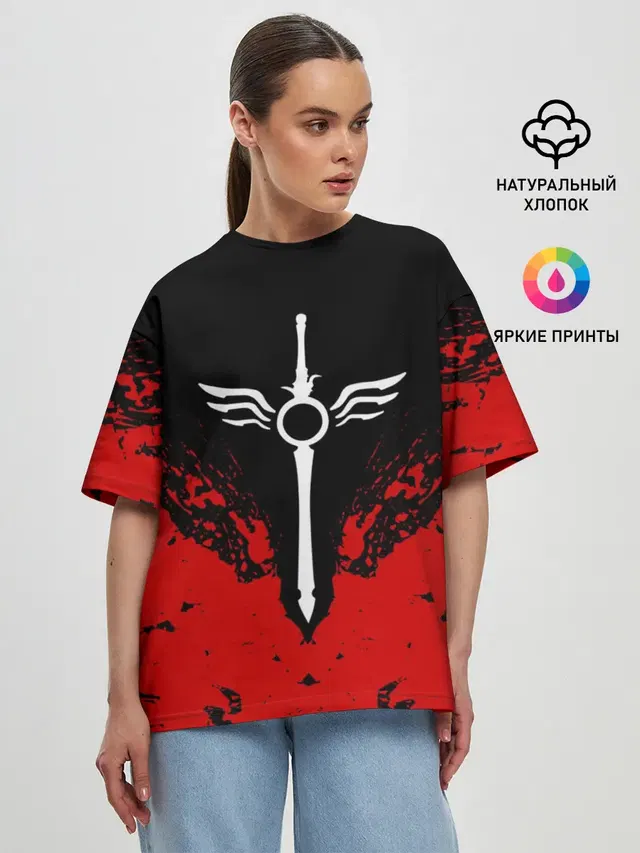 Женская футболка оверсайз