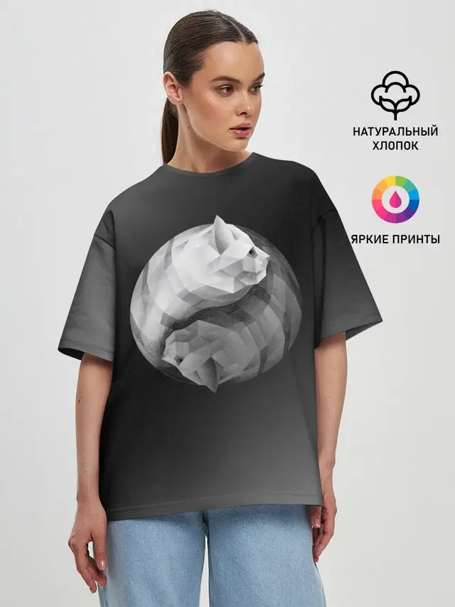 Женская футболка оверсайз