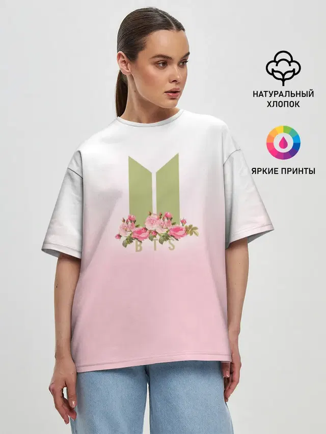 Женская футболка оверсайз