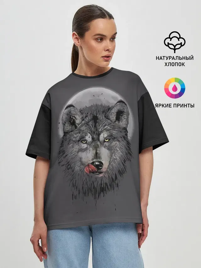 Женская футболка оверсайз