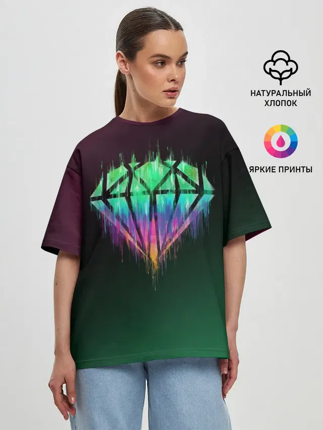 Женская футболка оверсайз