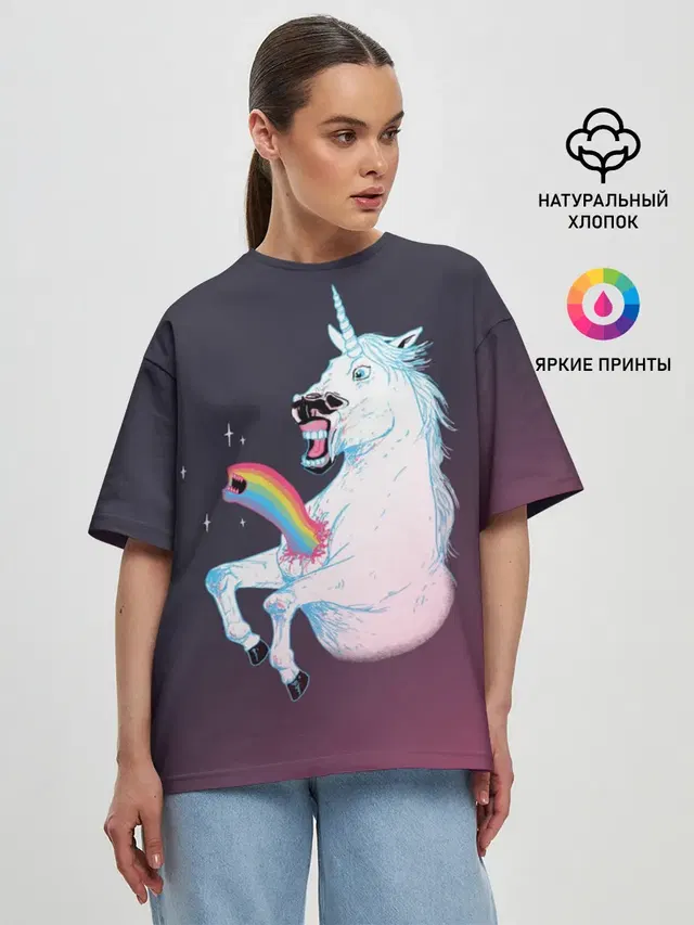 Женская футболка оверсайз