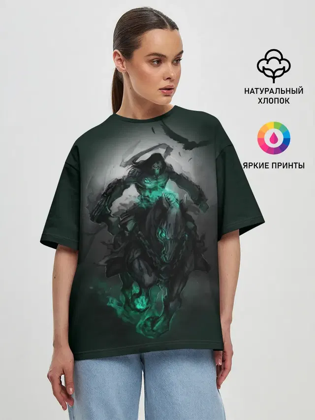 Женская футболка оверсайз с принтом «Darksiders III»