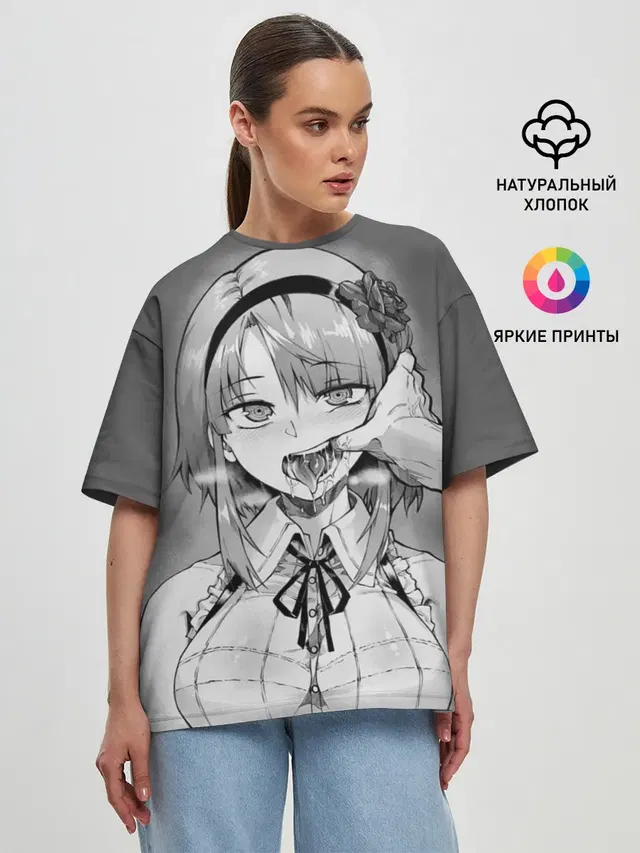 Женская футболка оверсайз