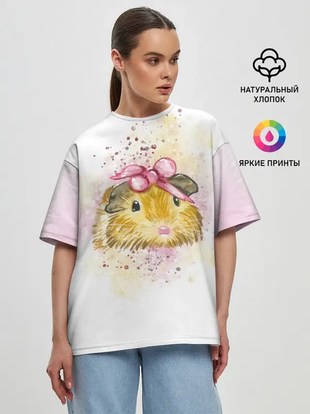 Женская футболка оверсайз