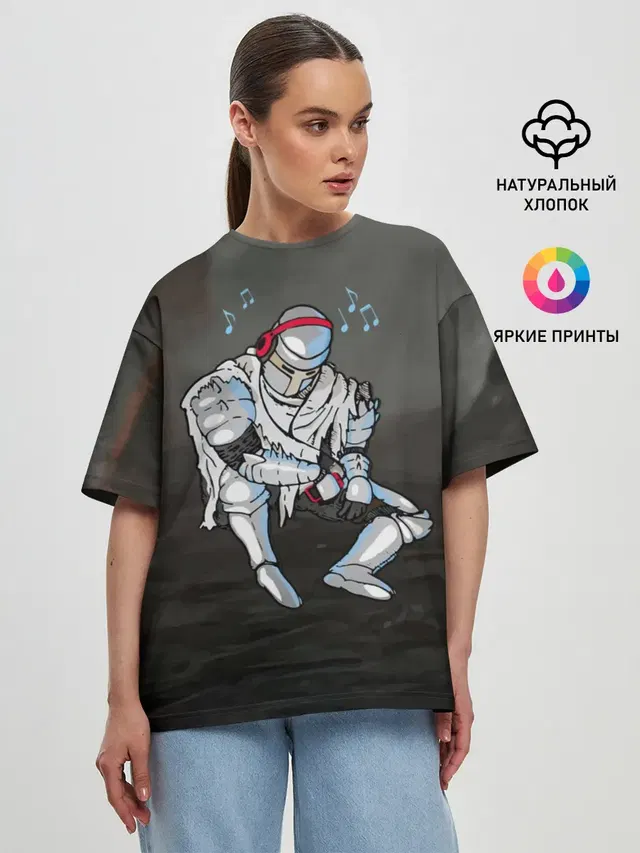 Женская футболка оверсайз