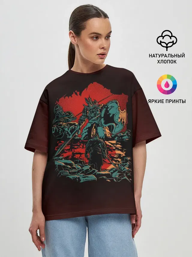 Женская футболка оверсайз