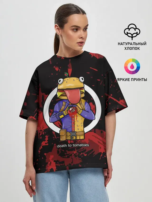 Женская футболка оверсайз