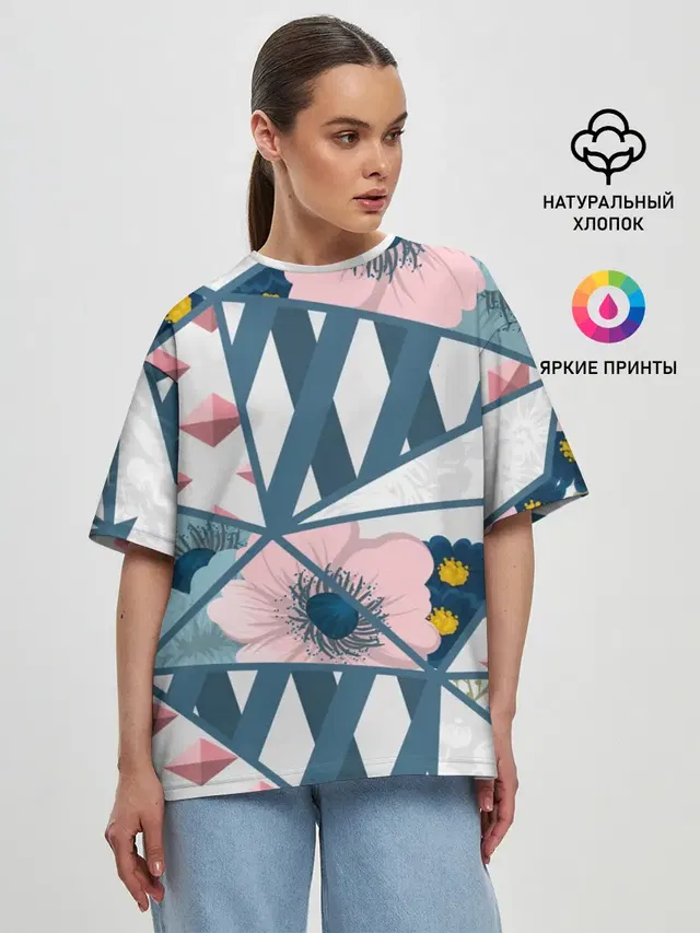 Женская футболка оверсайз