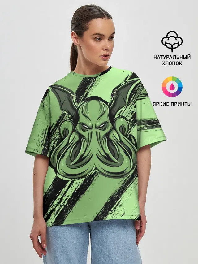 Женская футболка оверсайз