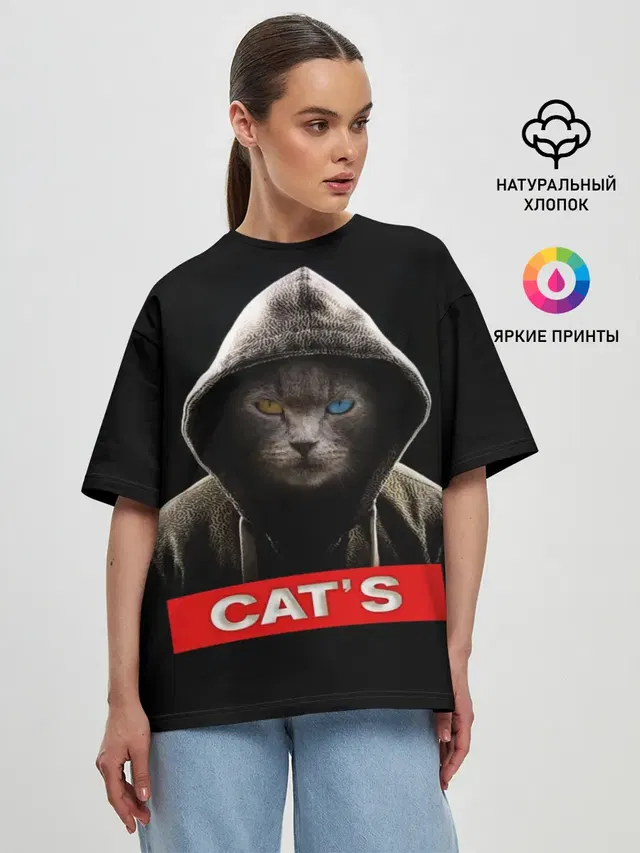 Женская футболка оверсайз