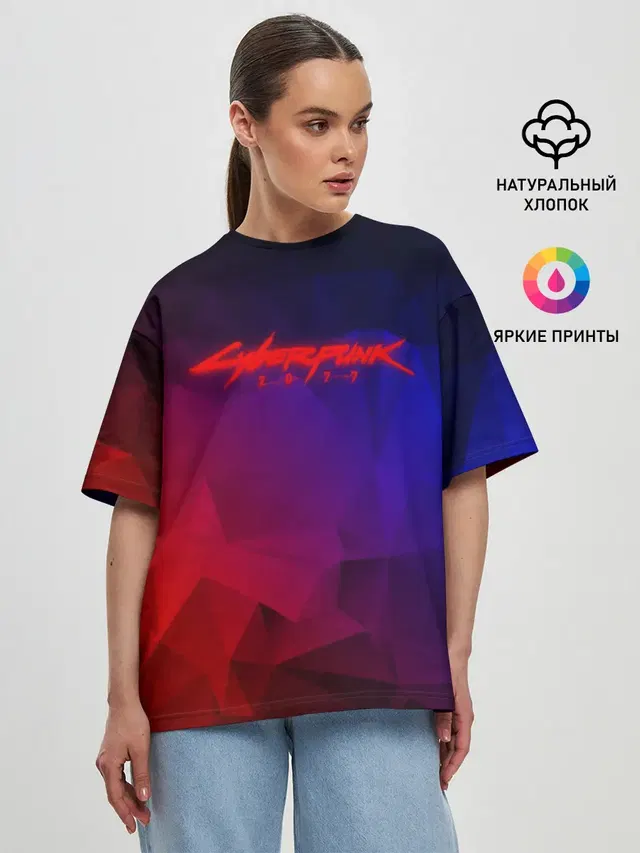 Женская футболка оверсайз
