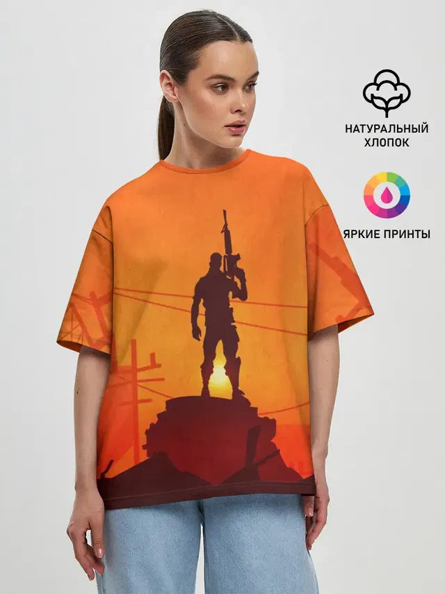 Женская футболка оверсайз