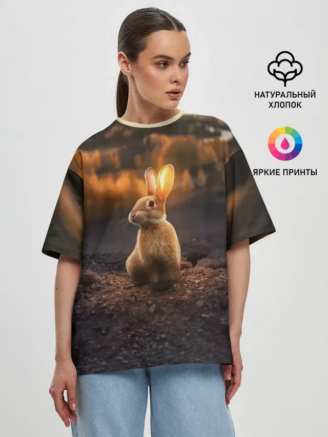 Женская футболка оверсайз