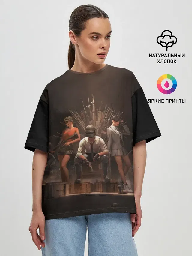 Женская футболка оверсайз