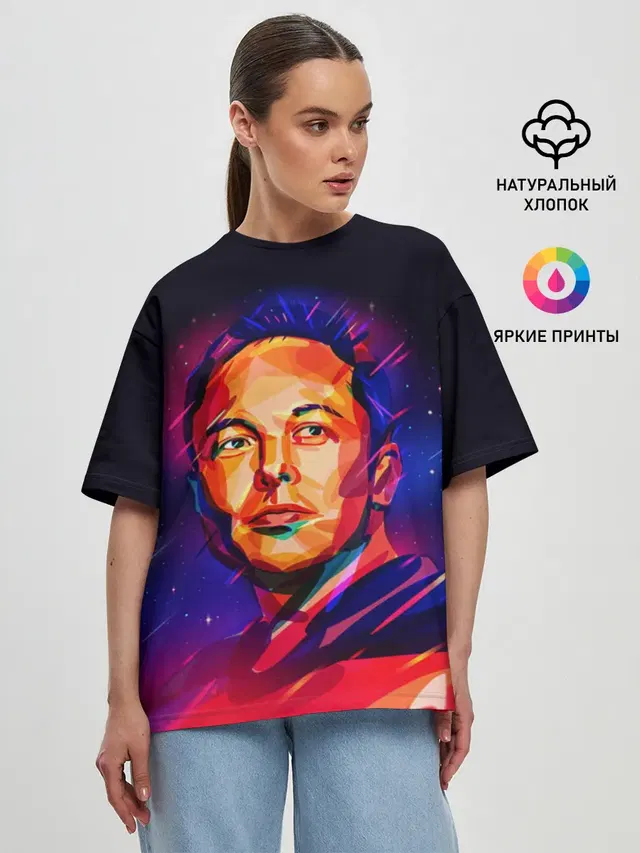 Женская футболка оверсайз