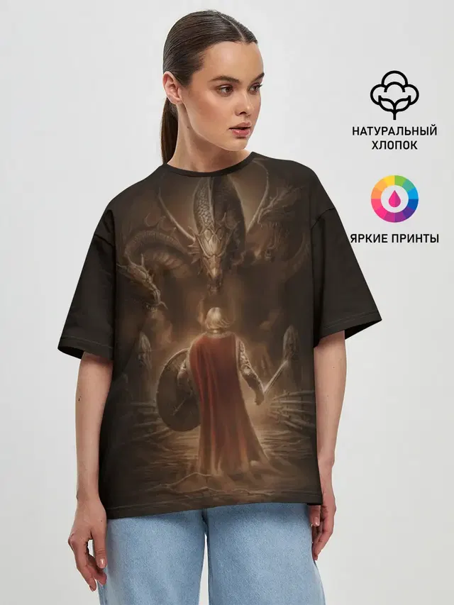 Женская футболка оверсайз