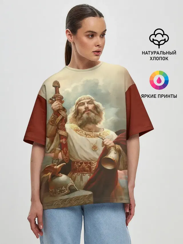 Женская футболка оверсайз