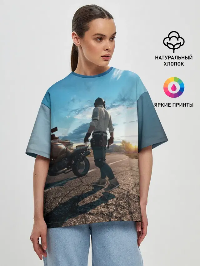 Женская футболка оверсайз