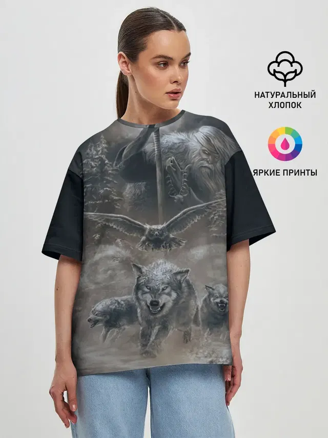 Женская футболка оверсайз