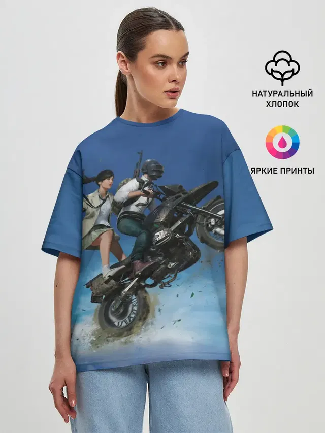 Женская футболка оверсайз