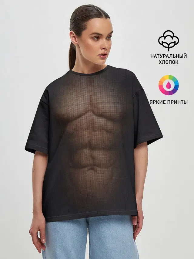 Женская футболка оверсайз