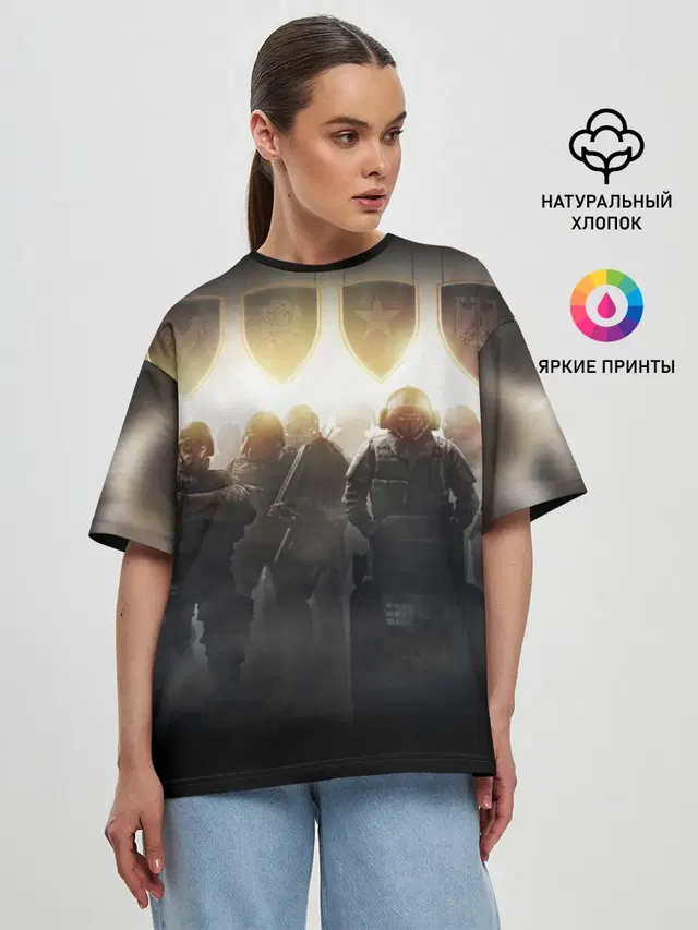 Женская футболка оверсайз