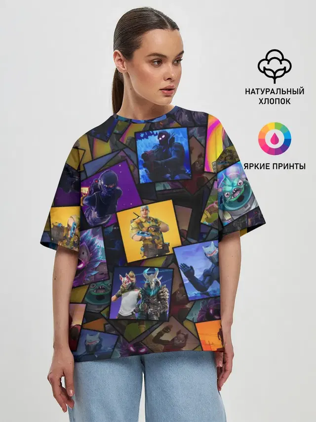 Женская футболка оверсайз
