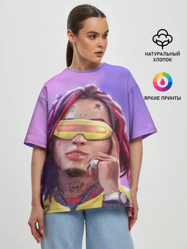 Женская футболка оверсайз