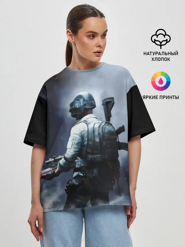 Женская футболка оверсайз
