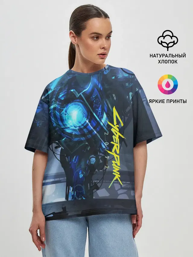 Женская футболка оверсайз