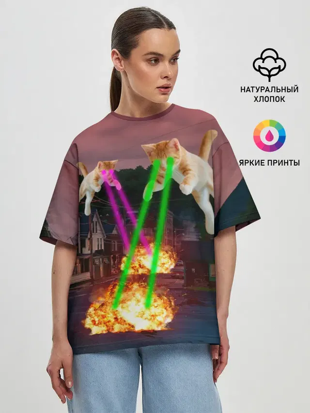 Женская футболка оверсайз