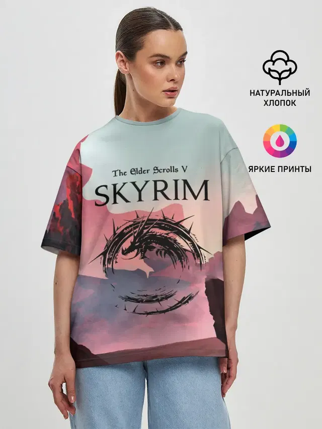 Женская футболка оверсайз