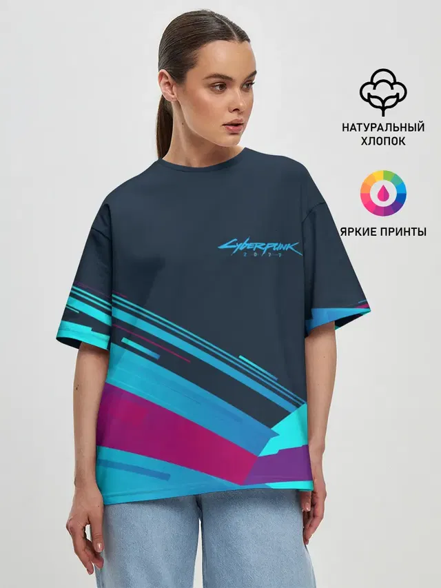 Женская футболка оверсайз